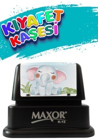 Resim Maxor Kaşe Kıyafet Kaşesi Fil Temalı Öğrenci Kaşesi / Kıyafet Etiketi / Kumaş Kıyafet Kaşesi 