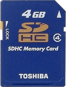 Resim Toshiba 4 GB Class 4 SDHC SD Hafıza Kartı 