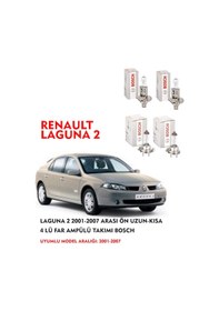 Resim LAGUNA 2 2005 MODEL ÖN UZUN-KISA 4 LÜ FAR AMPÜLÜ TAKIMI BOSCH 