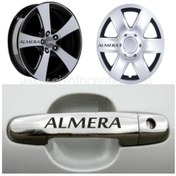 Resim Nissan Almera Kapı Kolu Jant Sticker Yapıştırma 8 Ad Beyaz 