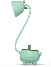 Resim ORİJİNALDÜKKAN Özel Tasarım Pet Şarjlı Gece Masa Lambası Dokunmatik 3 Farklı Led Işıklı Hediyelik Çocuk Odası Yeşil 