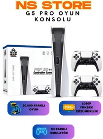 Resim NS Store GS5 Pro PS5 Tasarımlı Kablosuz Çift Kol Oyun Konsolu – 4K, 2.4G, 53 Emulatör, 30.000 Oyunlu Atari 