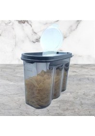 Resim 2 Kapaklı Ölçekli Erzak Saklama Kabı - 1,2 Litre - Sa930 Çok Renkli 