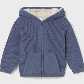 Resim Mayoral Erkek Bebek Kürk Astarlı Triko Hırka Mavi 