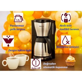 Resim Philips Cafe Gaia Filtre Kahve Makinesi Gri 