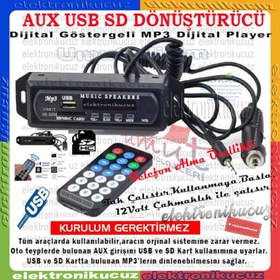 Resim Oto Teyp Çevirici Aux Usb Sd Kart Bluetooth Dönüştürücü Kaliteli (516207041) 