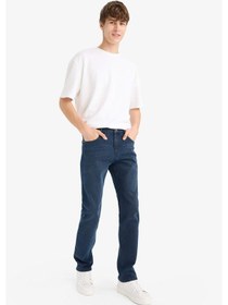 Resim Defacto Sergio Regular Fit Normal Bel Boru Paça Jean Pantolon W7086az25aunm83 İndigo 