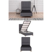 Resim Kilim Mobilya Gold Therapy Başlık ( Baza Dahil Değildir ) 120'lik Antrasit 