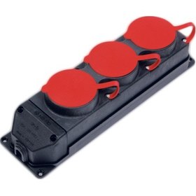 Resim Ne Ad Kauçuk 3x25a Siyah Üçlü Grup Priz Trifaze 