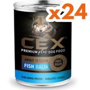 Resim Cex Parça Etli Tahılsız Balıklı Köpek Konservesi 415 Gr x 24 Adet 