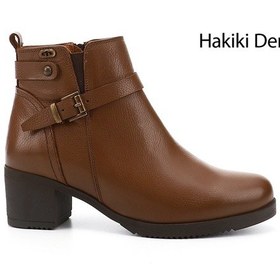 Resim Gönderi R Kadın Taba Floter Fermuarlı Kalın Topuklu Hakiki Deri Bot Gkzb13448491 Taba Floter 