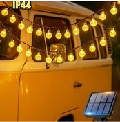 Resim Gaojunshop01 Güneş Enerjili Led Aydınlatma 8 Mod 100 Led 12 Metre Sarı 