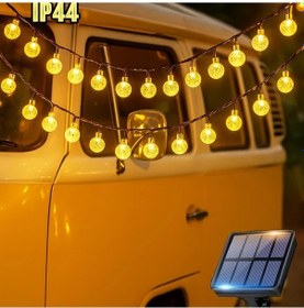 Resim Gaojunshop01 Güneş Enerjili Led Aydınlatma 8 Mod 100 Led 12 Metre Sarı 