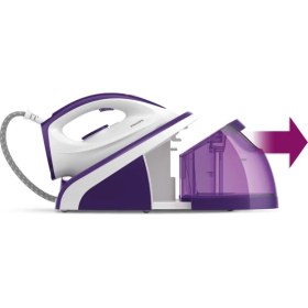 Resim Philips Buhar Kazanlı Ütü HI5919/30 2400 Watt Mor Renk Seramik Taban ile Hızlı Isınma 