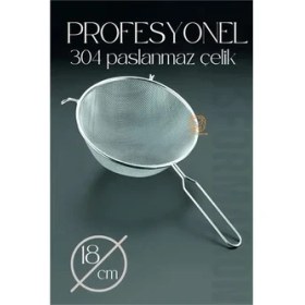 Resim Bx 18 cm Süzgeç 304 Paslanmaz Çelik 