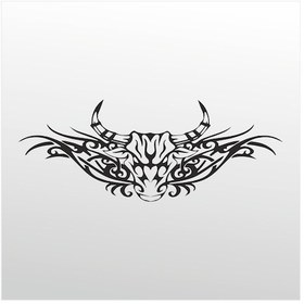 Resim Folyo Sticker Boğa Deseni 60cm Uzunluk Siyah 