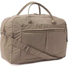 Resim MUCCO KAFF Krinkıl Kumaş Büyük Boy Kahve Omuz Uzun Askılı & El Askılı Unisex Spor &Fitness&Seyahat Çantası 