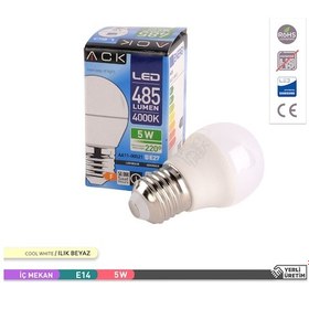 Resim Ack 9w Led Top Ampul 4000k Günışığı 220v 5w E27 