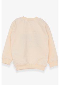 Resim Breeze Kız Çocuk Sweatshirt Hayvancık Baskılı 1.5-5 Yaş, Krem 