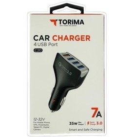 Resim Torima C20 Max. 35w 7a 4 Port Quick Araç Şarjı 