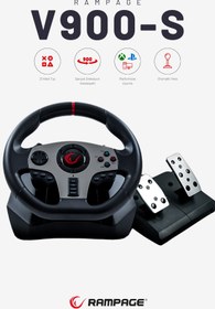 Resim Rampage V900-S PS3/PS4/PC/Xbox Pedallı Oyuncu Direksiyonu 