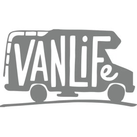 Resim Vanlife Sticker 17X17 cm Gri 