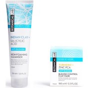 Resim Botanical Lab Hint Kili ve Salisilik Asit Köpürmeyen Yüz Yıkama Jeli 150 ML + Zerdeçal Leke Kontrolü Kil Maskesi 100 ML 