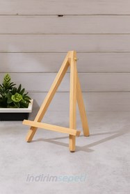 Resim Çocuklar İçin 20x20 cm Çizimli Tuval Boyama Seti – Ahşap Şövale, 6 Renk 3 ml Boya ve Düz Fırça Dahil 