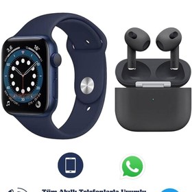 Resim BGGTech Redmi Note 9 Pro Uyumlu Watch 7 Series Jd77 Akıllı Saat + 3.nesil Bluetooth Kulaklık 