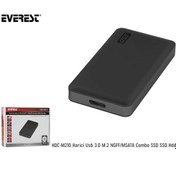 Resim Everest HDC-M210 Harici Usb 3.0 M.2 NGFF/MSATA Combo SSD SSD Hdd Kutusu 