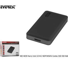 Resim Everest HDC-M210 Harici Usb 3.0 M.2 NGFF/MSATA Combo SSD SSD Hdd Kutusu 