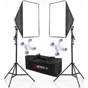 Resim Deyatech Softbox 50x70cm Sürekli Video Işık 4 Duy Adaptörlü Youtube Işık 