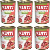 Resim Rinti Dana Etli Senior Gurme Yaşlı Köpek Konservesi 400 G X 6 Adet 
