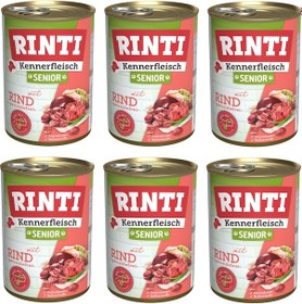Resim Rinti Dana Etli Senior Gurme Yaşlı Köpek Konservesi 400 G X 6 Adet 