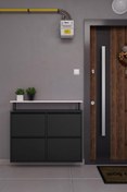 Resim Ceha Tablalı 4'lü Metal Ayakkabılık - Siyah 