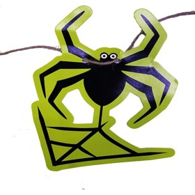 Resim Mena Rise Örümcek Şekilli Asmalı Halloween Flama Banner Afiş 2 Metre - Lisinya 