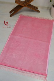 Resim Peluş Seccade - 80x120 Cm - Ekstra Konforlu - Yumuşak Ve Geniş Ölçülü Pembe 