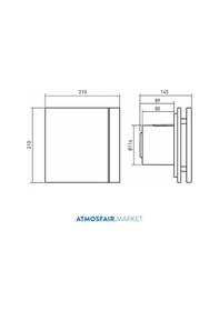 Resim Silent - 200 Cz Silver Design 125' Lik Banyo Wc Fanı 