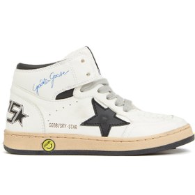 Resim Sky Star Siyah Beyaz Unisex Çocuk Deri sneaker 