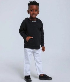 Resim Jack Lions Erkek Bebek Pamuklu Orta Kalınlıklı Kapüşonlu Sweatshirt-14745 Siyah 