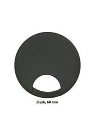 Resim Masaüstü Kablo Kanalı Deliği Kapağı Siyah 6 Cm 