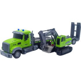 Resim Asya Oyuncak Metal/Plastik 11 Kanal Uzaktan Kumandalı Çekici-Ekskavatör Seti 