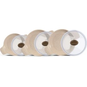 Resim Thermoad Döküm Saplı Güveç Sahan Set | 6 Parça | Vizon |18cm-20cm-22cm 