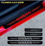 Resim Nissan Skystar İçin Özel Yeni Uyumlu Aksesuar Oto Kapı Eşiği Özel Yeni Sticker Karbon 4 Adet 