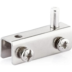 Resim Badem10 Cam Tutucu Etejer U Tipi Cam Raf Ahşap Menteşesi Krom (4 Adet) 