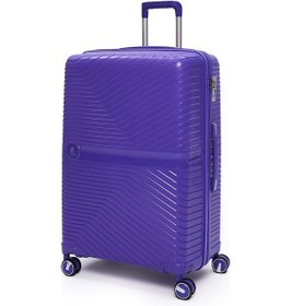 Resim Elatae Exclusive Pro Polipropilen Kırılmaz 2'li Valiz Seti Büyük Boy - Kabin Boy Mor 5239 Mor 