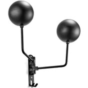 Resim Padalink Döner Başlıklı Çift Kancalı Motosiklet Kask Askısı - Duvar Montajlı 