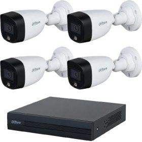 Resim Dahua 4 Kameralı Renkli Gece Görüşlü Fullhd Güvenlik Kamera Seti 