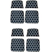 Resim Knsz minder seti 4 lü zng&mğr&uslu viona kumaş tel bar sandalyesi oturma ve sırt minderi set 