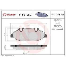 Resim Brembo P50050 On Fren Balatasi A0004216110 A0014210910 A0034207820 